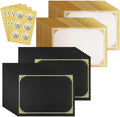SUNEE 75pcs Certificate Kit, Includes 25pcs Black Certificate Holders & 25pcs by SUNEE