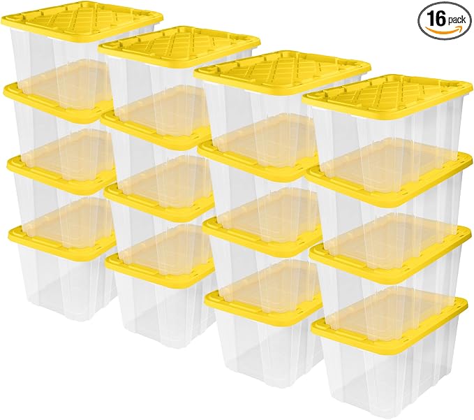 Sterilite 16-Pack Industrial Storage Box, 27 Gallon, and Office Organization by Sterilite