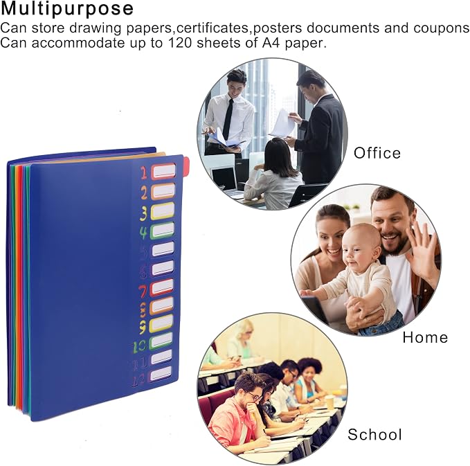 Edufun Rainbow Tab Expanding File Folder - Image 6