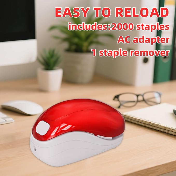 Electric Stapler, Including 2000 Staples and 1 Staple Remover, Suitable - Image 3