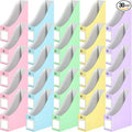 Pasimy 25 Pcs Pastel Cardboard Magazine File Holder Magazine Organizer Book Bin by Pasimy