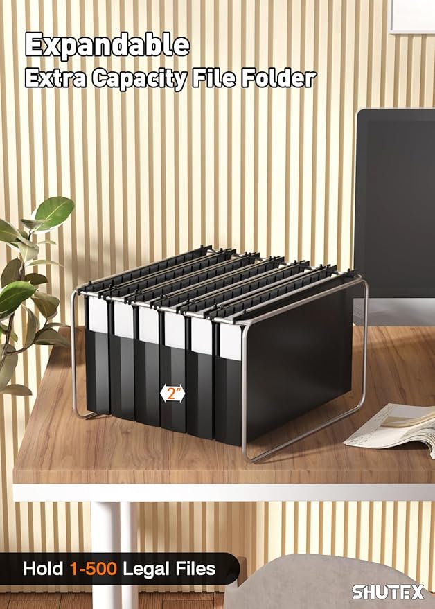 SHUTEX Extra Capacity Legal Size Hanging File Folders, 12 Pack Reinforced - Image 4
