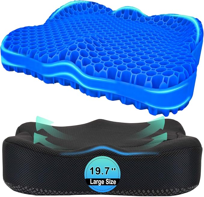 Thicken 19.7in Seat Cushion, Gel Seat Cushion by AirllantryHome