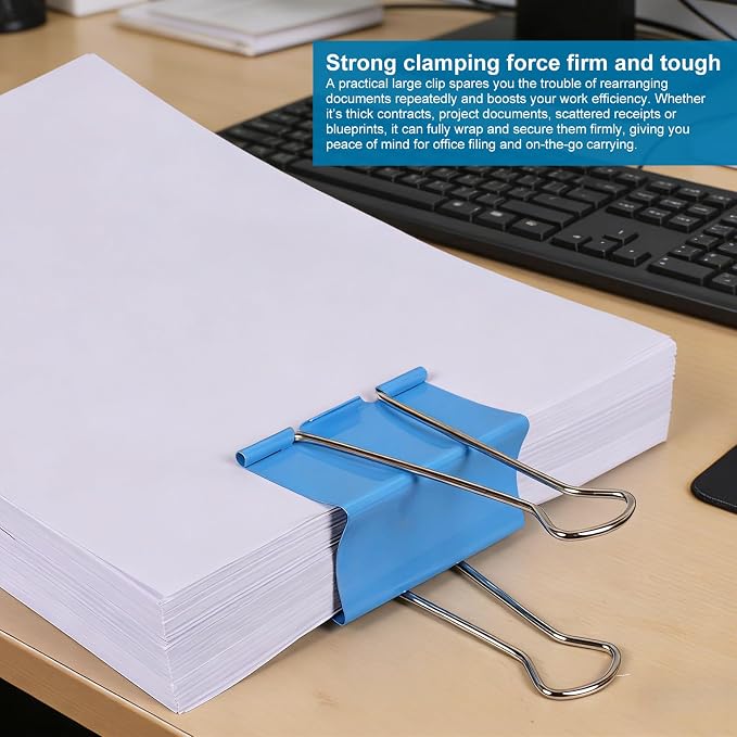 Ufmarine Jumbo Binder Clips 3 inch, Extra Large Binder Clips Giant - Image 5