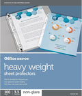 Office Depot Heavyweight Non-Glare Sheet Protectors, 8 1/2in. x 11in. by Office+Depot