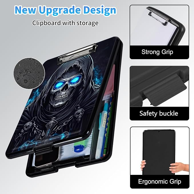 Clipboard with Storage, A4 High Capacity Clip Boards 14.4 x 9.6, Heavy Duty - Image 3