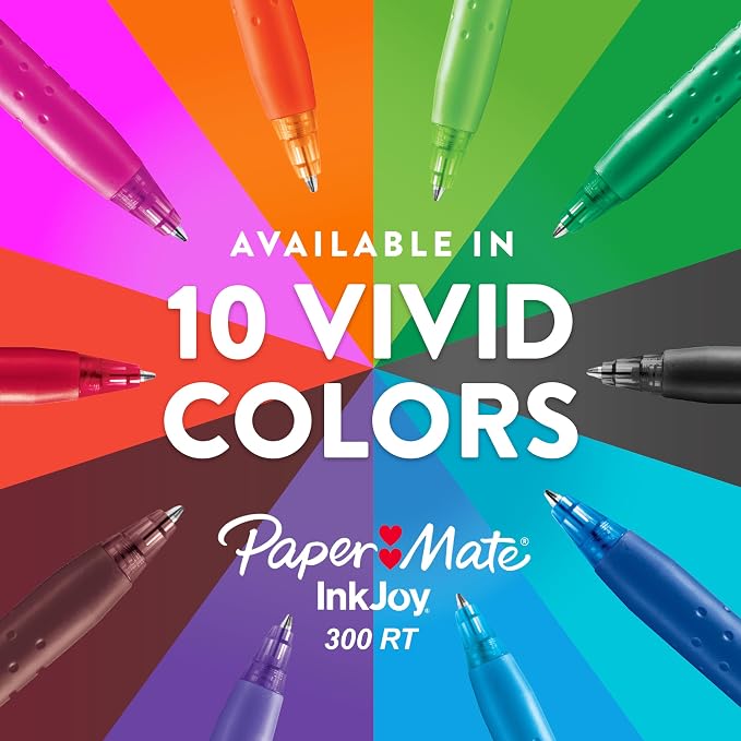 Paper Mate InkJoy 300RT Retractable Ballpoint Pens, Medium Point, Journaling - Image 6