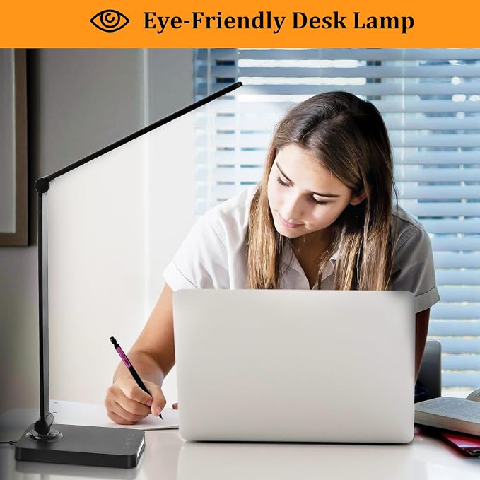 LED Desk Lamp with USB Ports, Touch Desk Lamps - Image 4