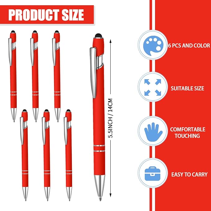 6 Pcs Blue Ink Ballpoint Pen - Image 2