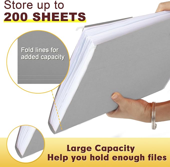 HERKKA Hanging File Folders, 60 Pack Reinforced Letter Size Hanging Folders - Image 6