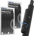 16 Pack Black Ink Ballpoint Pens 1.0mm Fidget Pens by INKSLICK