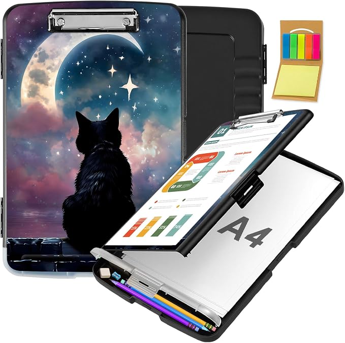 Clipboard with Storage, Office Supplies Nursing Clipboards Folder with Pen by CAPAUNVDA