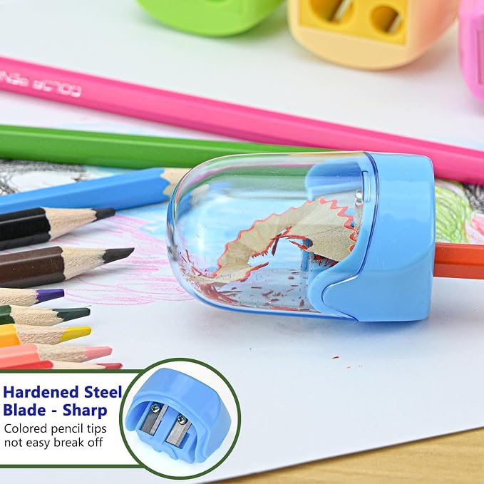 Colored Pencil Sharpener Bulk for Kids Manual Handheld Crayon Sharpeners | - Image 4