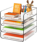 FANXIYQ 4-Tier Acrylic Paper Tray Organizer, A4 Paper, Mail & Paper Storage by FANXIYQ