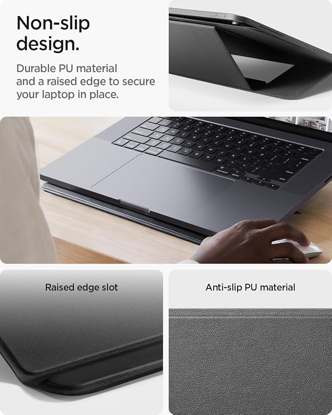 Spigen Slim Fold Portable Laptop Stand Foldable Ergonomic Angle Lift Anti-Slip - Image 3