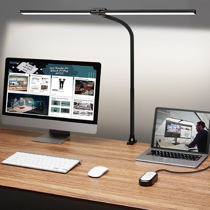 ShineTech LED Desk Lamp for Home Office, Ultra Bright Clamp Light by ShineTech