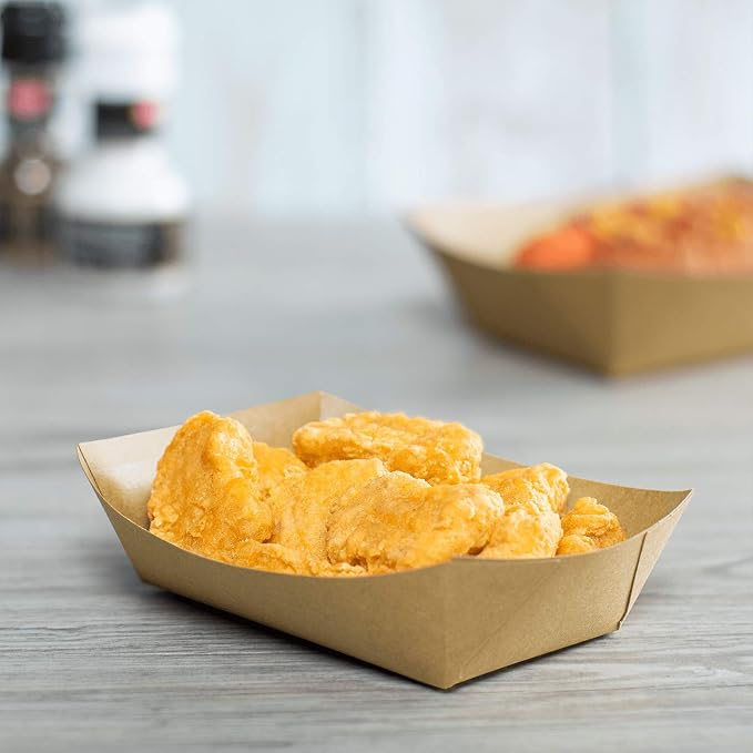 Karat FP-FT200K Kraft Paper Food Serving Tray, 2.0lb Capacity, by Karat