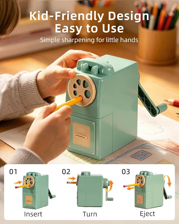ZMOL Manual Hand Crank Pencil Sharpener - Image 6