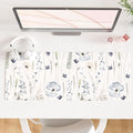 QiyI Large Mouse Pad for Desk, Floral Desk Mat for Desktop, Women Girls Office by QIYI