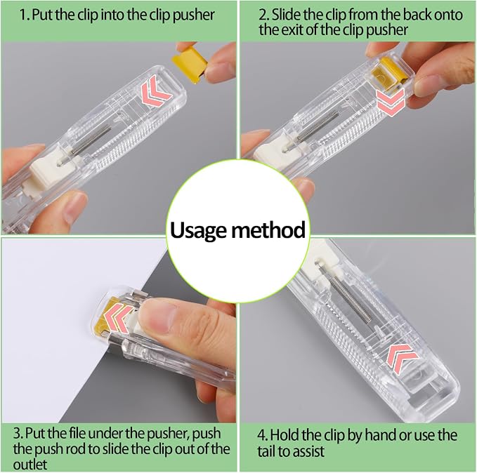 2 Pcs Portable Handheld Paper Clam Clip Dispenser - Image 2
