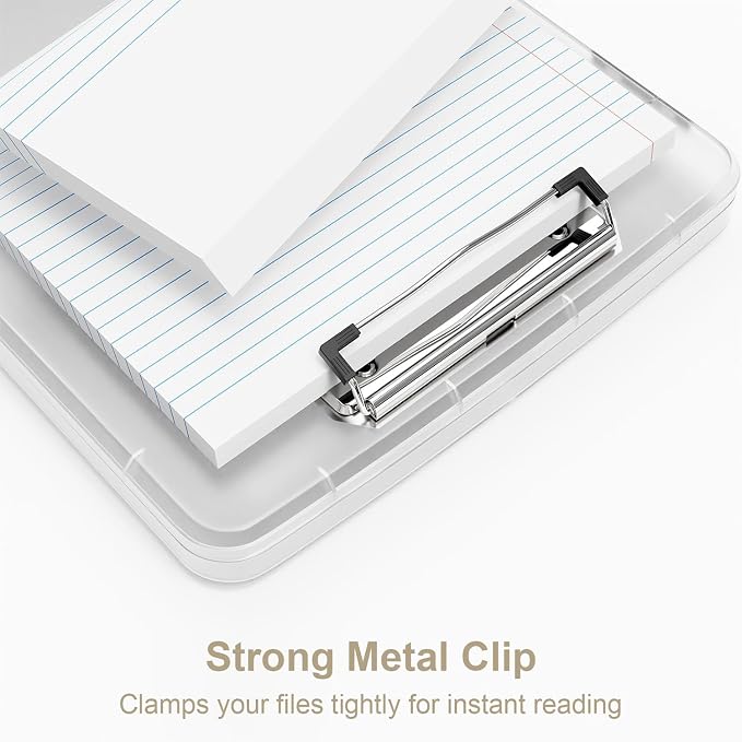 Piasoenc Clipboard with Storage, 8.5 x 11 Organization Box with Pen Holder and - Image 4