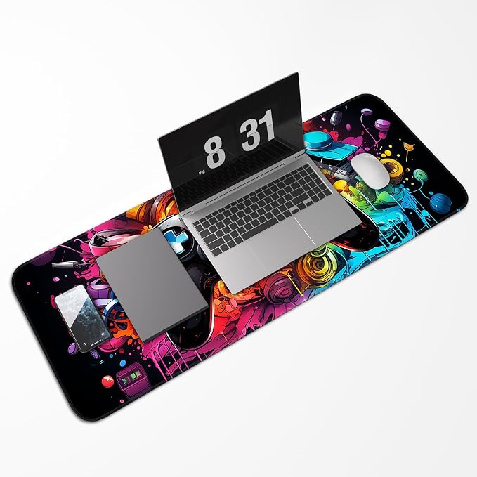 Gaming Mouse Pad, Large Mouse Pad, Waterproof Non-Slip Rubber Base, Stitched - Image 5