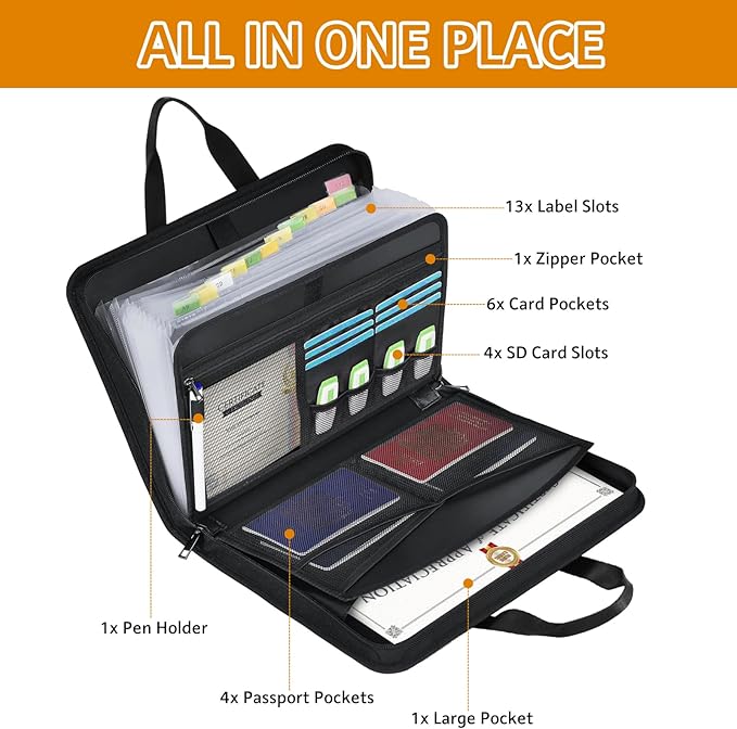 onvvippiv File Organizer Fireproof Expanding - Image 4