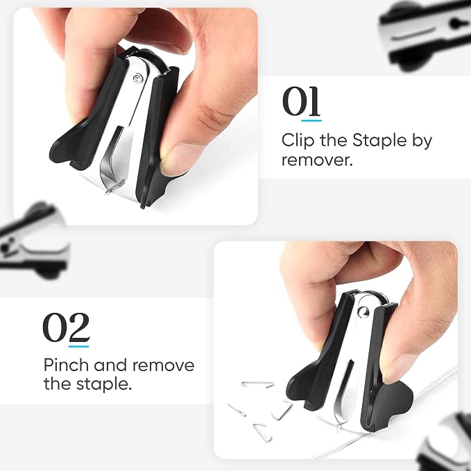 Professional Staple Remover 2 Pcs Black Staple Puller Pinch Jaw Style Staple - Image 4