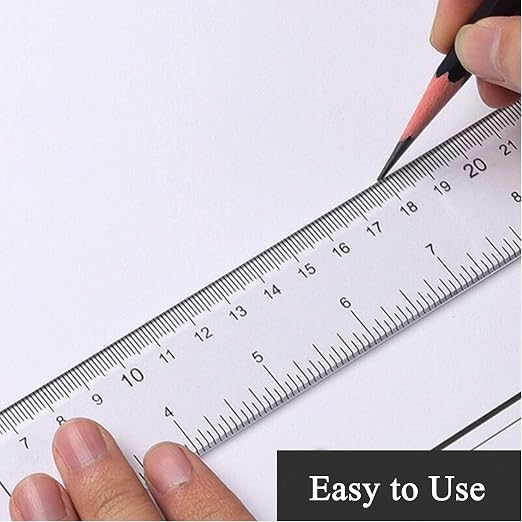 Ruler 12 inch 6 inch Rulers for Kids Plastic Clear Ruler Bulk for Classroom - Image 7