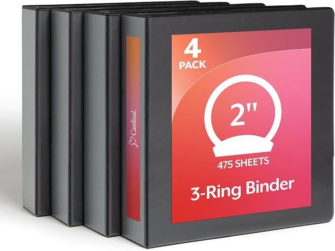 Cardinal Economy 3 Ring Binder, 2 Inch, Presentation View, Holds 475 Sheets by TOPSProducts