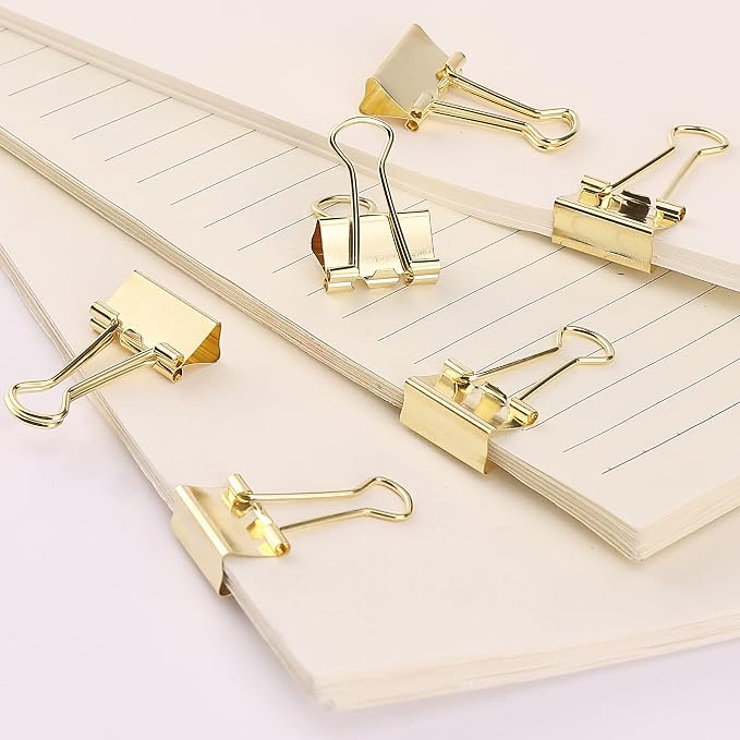 Mr. Pen- Small Binder Clips, Small Size | Gold Metal Binder Paper Clips - Image 6