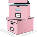 Collapsible File Storage Organizer Boxes by Huolewa