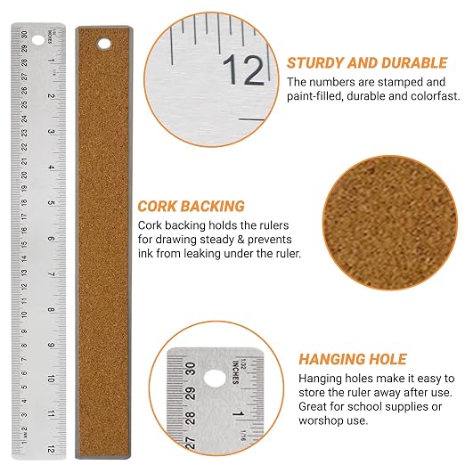 Stainless Steel Metal Ruler - Image 4