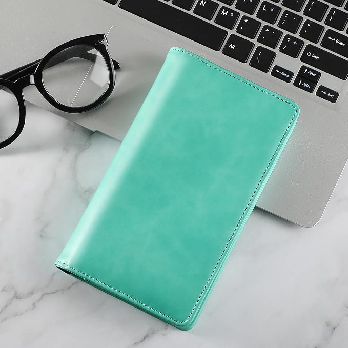 MaxGear Business Card Organizer Book, Holds 240 Cards, Turquoise | Portable PU - Image 7