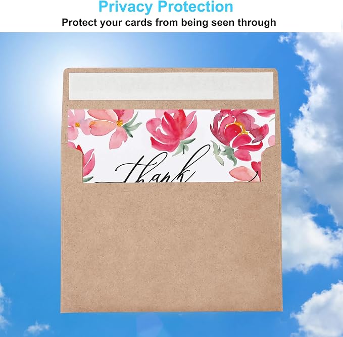 100 Pack A2 Envelopes for Card Making, Self Seal Greeting Card Envelopes for - Image 5