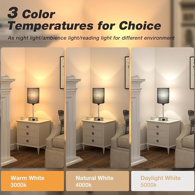 Black Table Lamp for Bedroom Nightstand - Image 2