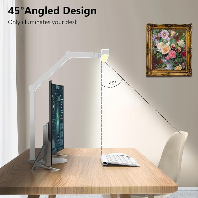 Micomlan Led Desk Lamp with Atmosphere Lighting, Rotatable Tall Architect Desk - Image 4