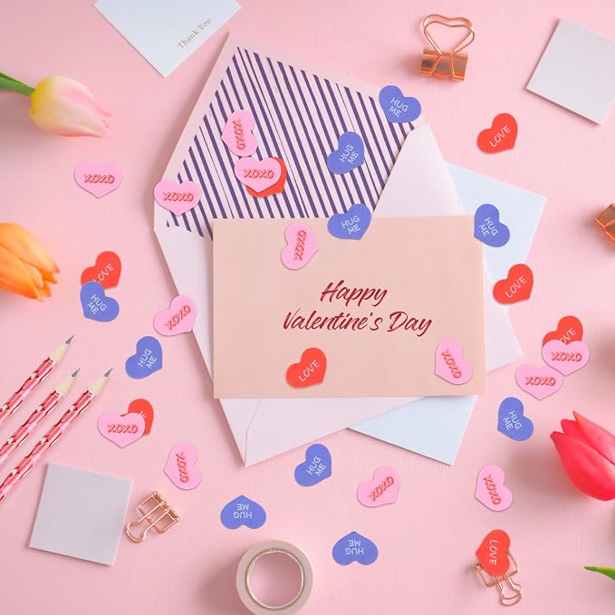 FOIMAS 210pcs Valentine's Day Erasers Conversation Heart Mini Erasers Bulk - Image 4