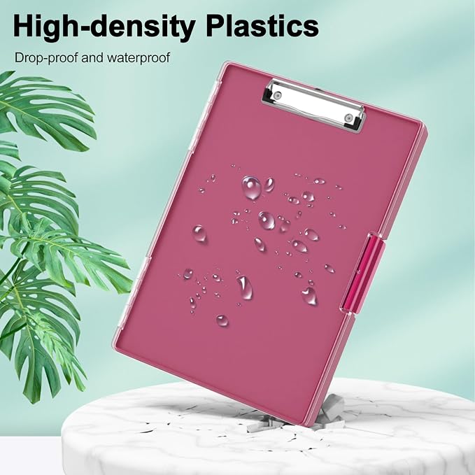 Piasoenc Clipboard with Storage, 8.5 x 11 Clip Boards with 2 Storage, Folio & - Image 5