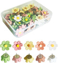 50 Pcs Flower Push Pins, Colorful Plastic Thumb Tacks by Unknown