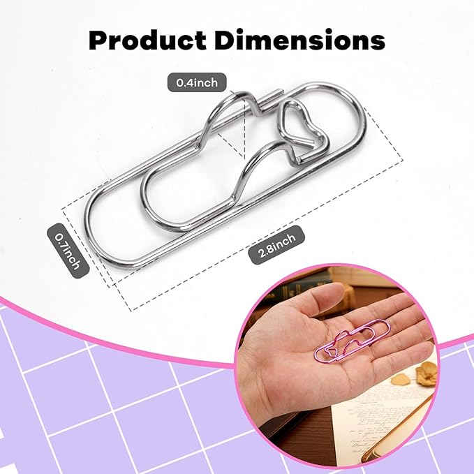 Paper Clip Pen Holder, Oversized Metal Paperclip - Image 2