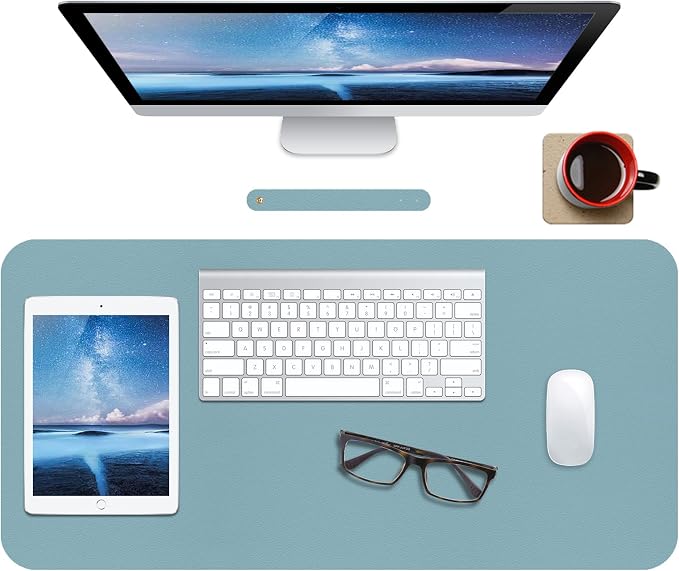 ‎Boutilon Leather Desk Pad Protector, Non-Slip Mouse Pad, Laptop Desk Pad - Image 9
