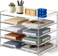 Leffis 5 Tier Acrylic Desk Organizer, Desktop Document Sorter by Leffis