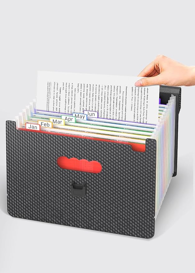 Expanding File Folder/Accordion File Organizer/Portable File Box - Image 7