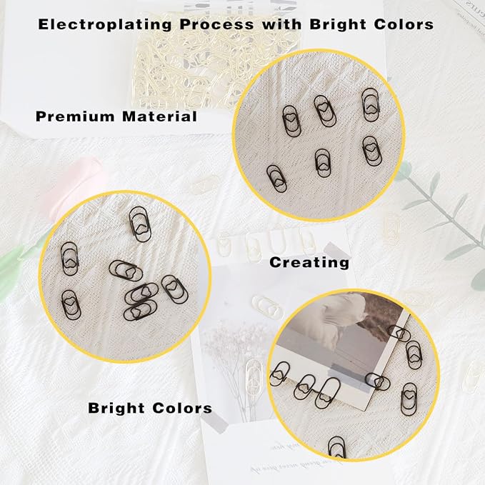 200 Pack Love Heart Shaped Paper Clips, Mini Paperclips Papers, 0.8inch Small - Image 2