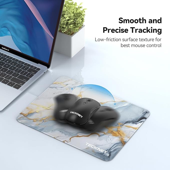 TECKNET Mouse Pad with Anti-fray Stitching, Waterproof Surface & Non-Slip - Image 5