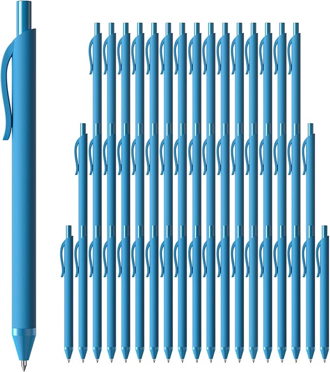 50 Pack Blue Ink Pens by INKSLICK