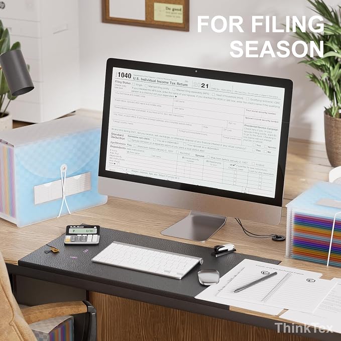 ThinkTex Accordion File Organizer, 26 Pockets Expanding File Folders, Monthly - Image 5