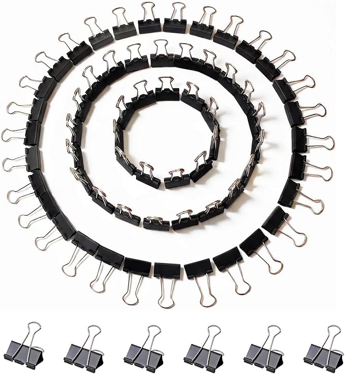 148Pcs Small Binder Clips Black, 0.75 in/19mm Mini Binder Paper Clips Office - Image 9