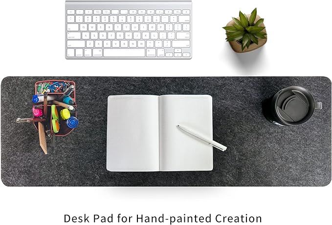 Felt Desk Mat | Computer Mat for Desk | Large Felt Mouse Pad and Keyboard Mat | - Image 6